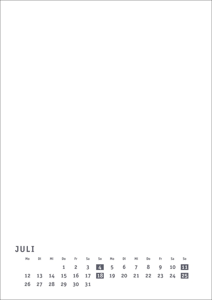 Weitere Ansicht: Premium-Bastelkalender weiß A4 2027