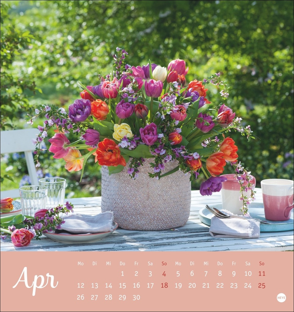 Weitere Ansicht: Herzliche Blumengrüße Postkartenkalender 2027