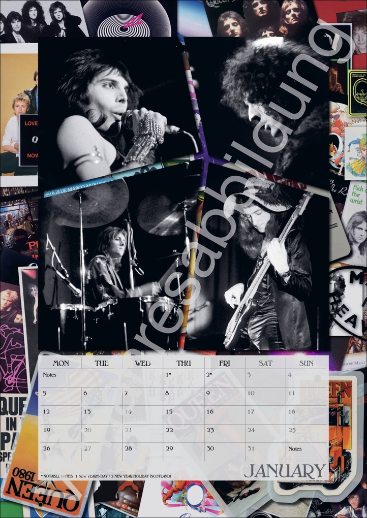 Weitere Ansicht: Queen Posterkalender 2027