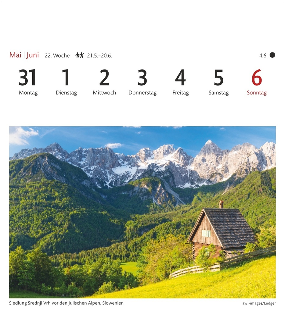 Weitere Ansicht: Alpen Sehnsuchtskalender 2027 - Wochenkalender mit 53 Postkarten
