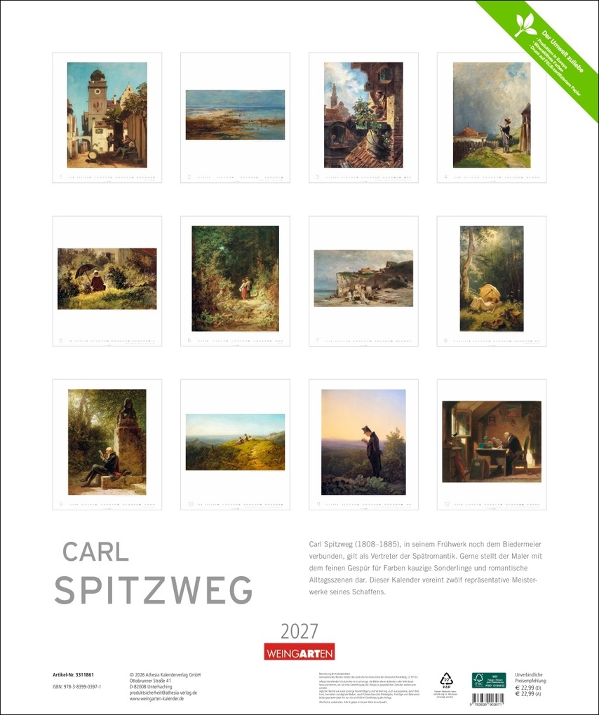 Weitere Ansicht: Carl Spitzweg Edition Kalender 2027 | Carl Spitzweg