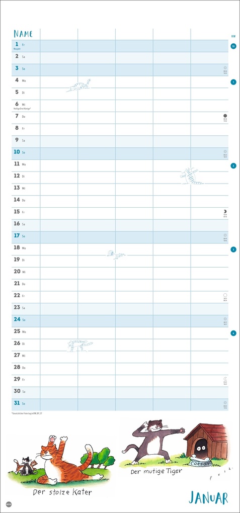 Weitere Ansicht: Puth Yoga für die Katz Familienplaner 2027 | Klaus Puth
