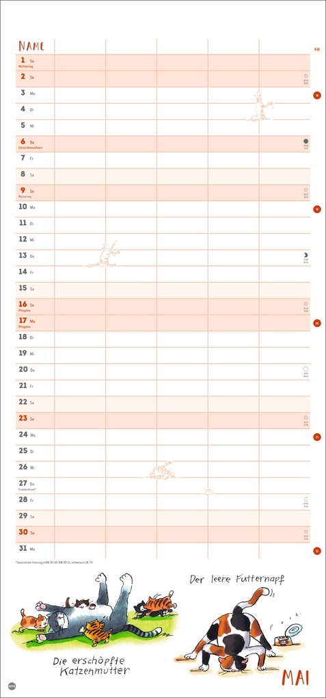 Weitere Ansicht: Puth Yoga für die Katz Familienplaner 2027 | Klaus Puth