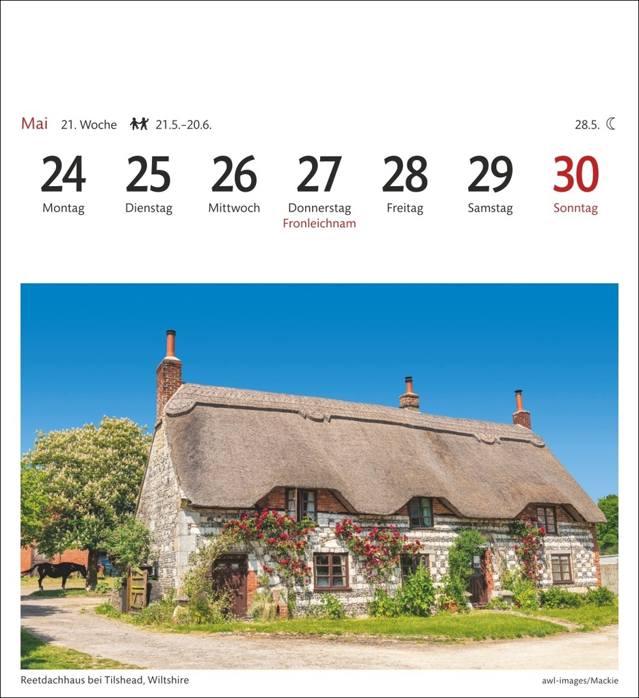 Weitere Ansicht: England Sehnsuchtskalender 2027 - Wochenkalender mit 53 Postkarten