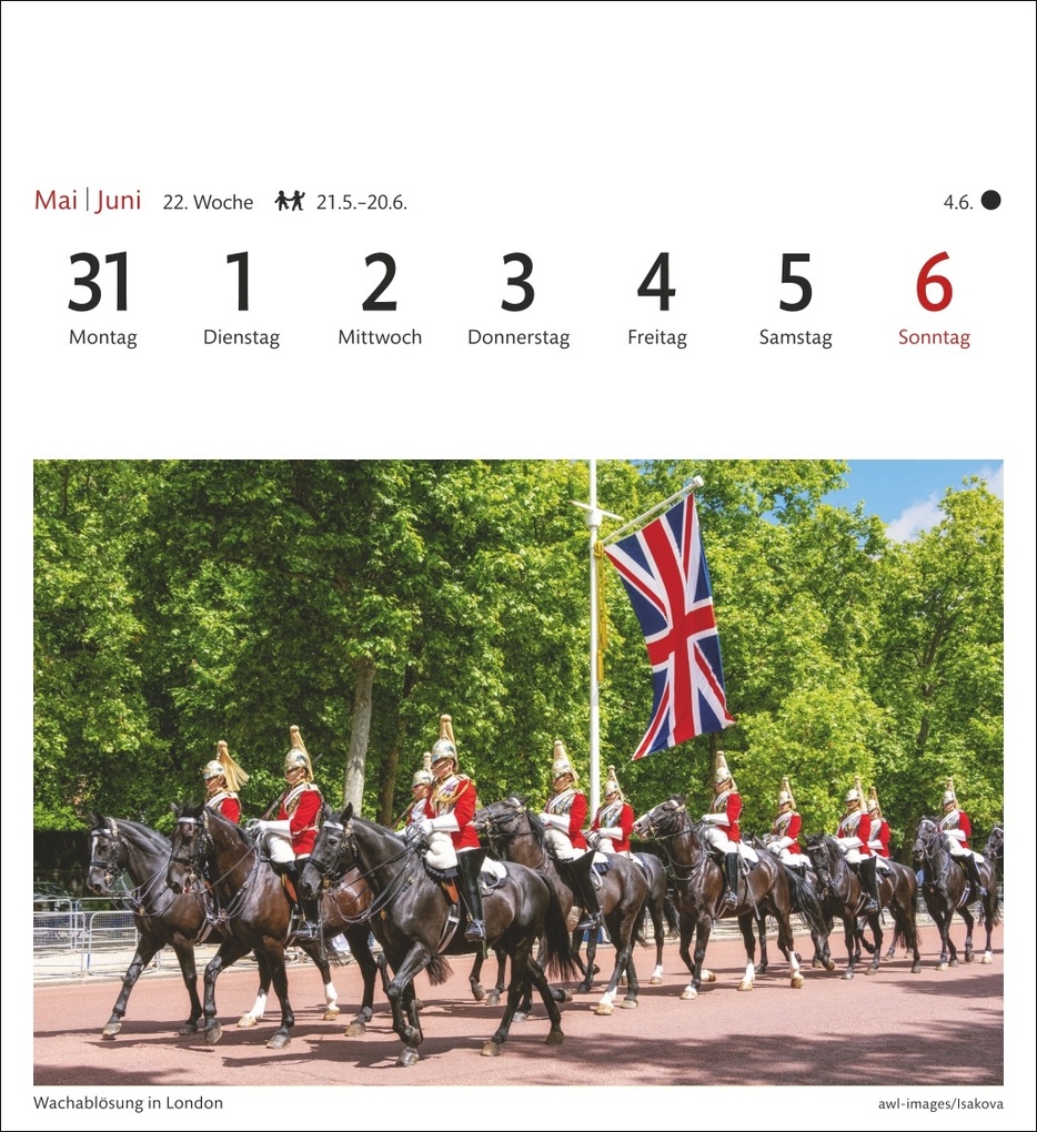 Weitere Ansicht: England Sehnsuchtskalender 2027 - Wochenkalender mit 53 Postkarten