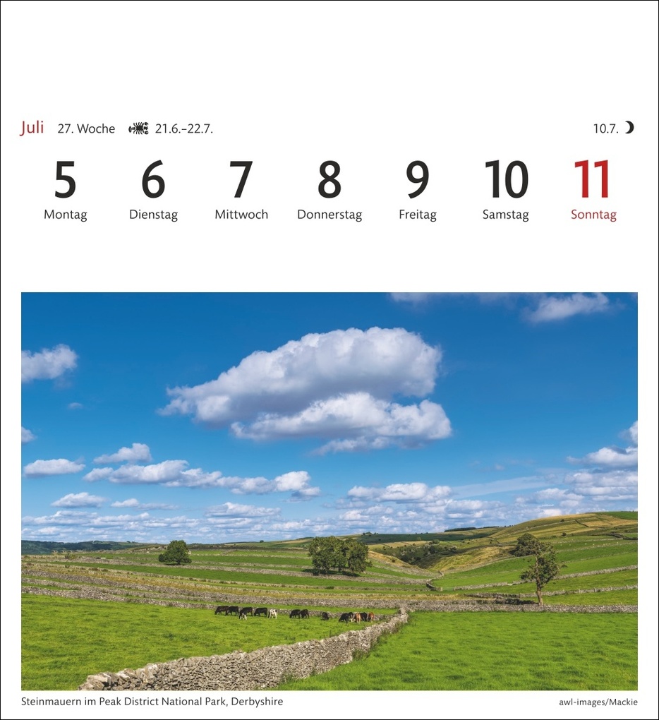 Weitere Ansicht: England Sehnsuchtskalender 2027 - Wochenkalender mit 53 Postkarten