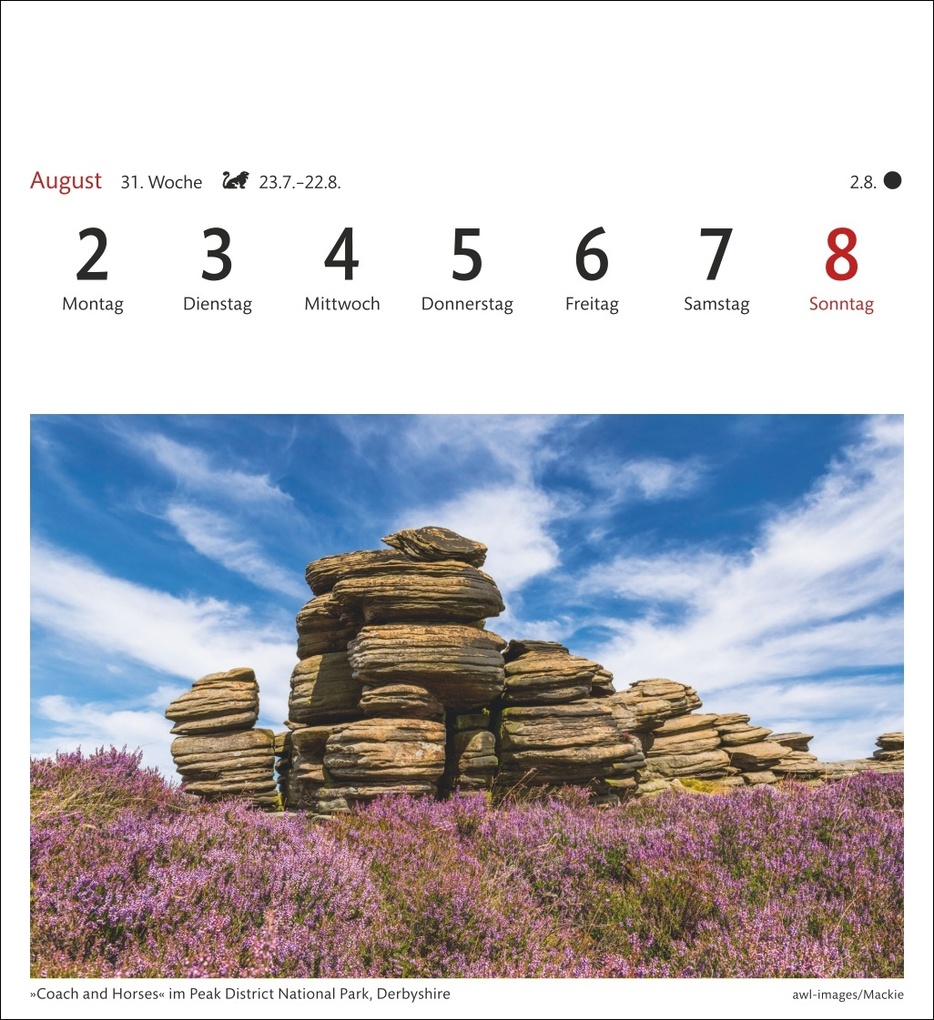 Weitere Ansicht: England Sehnsuchtskalender 2027 - Wochenkalender mit 53 Postkarten