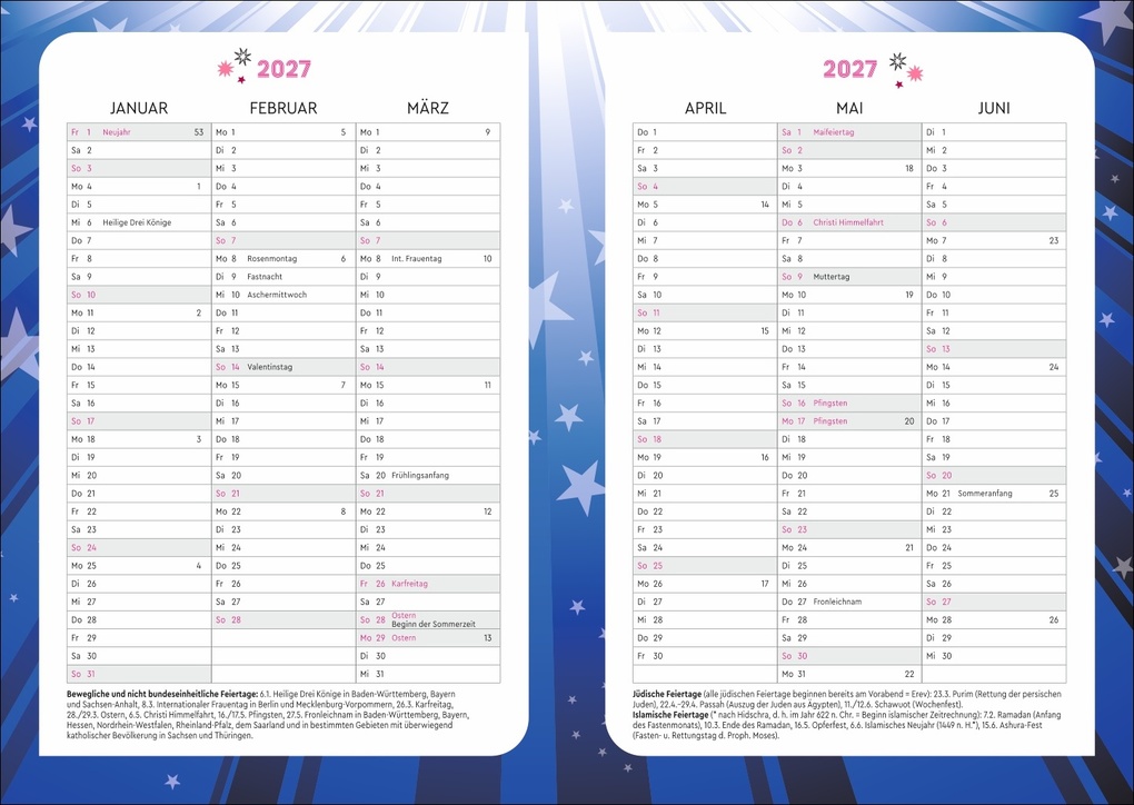 Weitere Ansicht: Taylor 17-Monats-Kalenderbuch A5 2027 - 17 Monate. Von August 2026 bis Dezember 2027