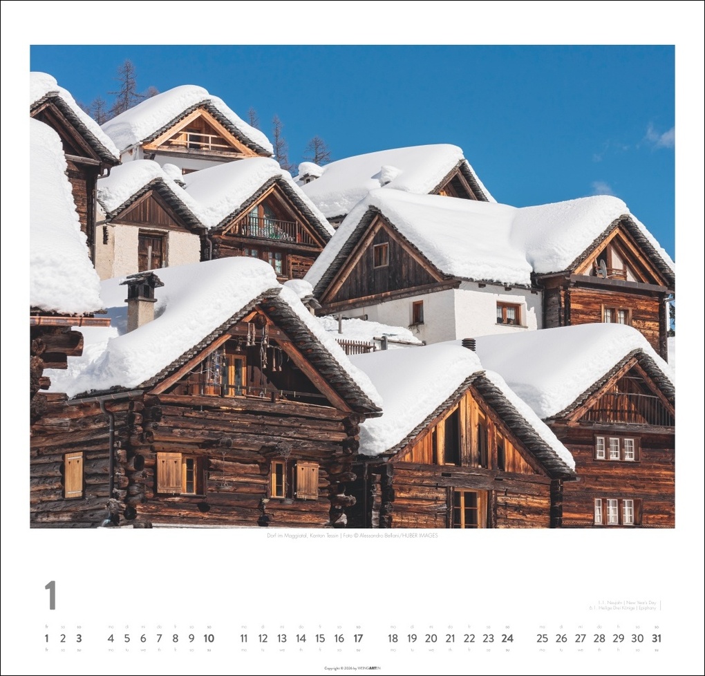 Weitere Ansicht: Schweiz Kalender 2027 - Schönste Landschaften und Ansichten