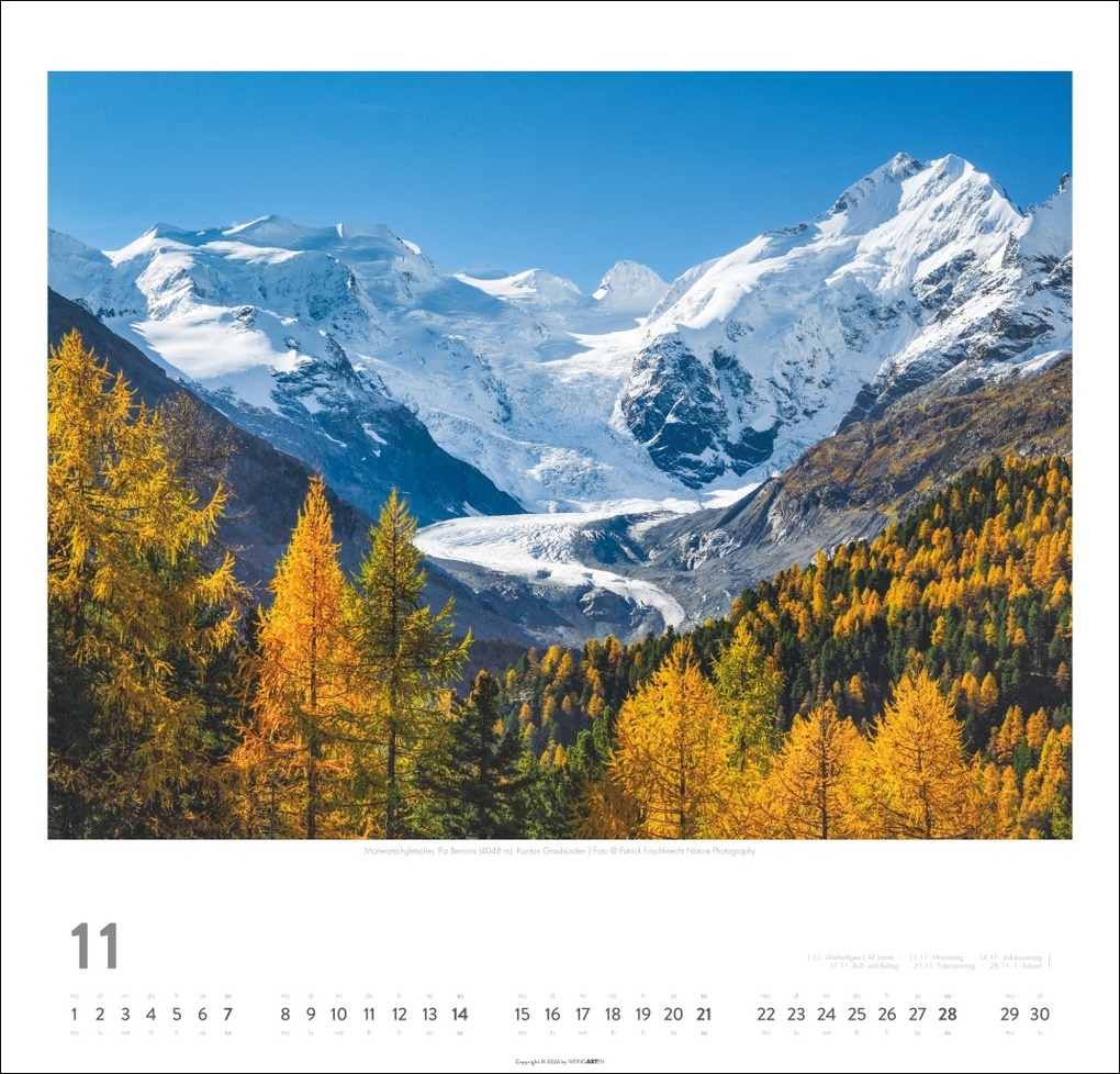 Weitere Ansicht: Schweiz Kalender 2027 - Schönste Landschaften und Ansichten