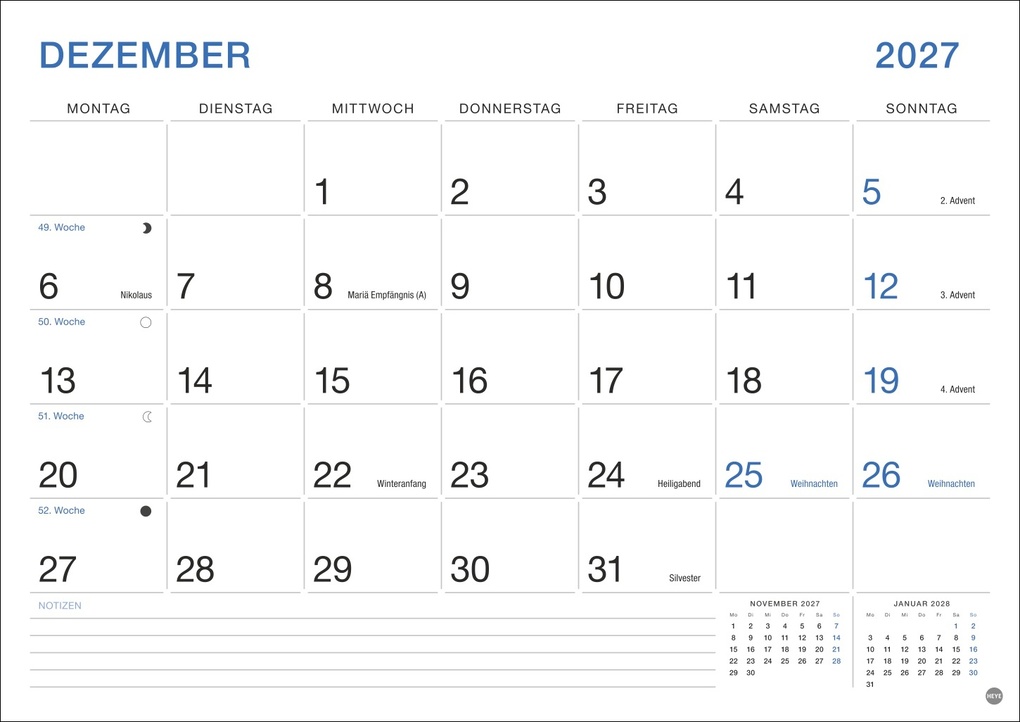 Weitere Ansicht: Büro Monatsplaner 2027