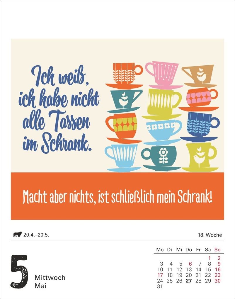 Weitere Ansicht: Lange Rede kurzer Gin Tagesabreißkalender 2027 - Der Sprüche-Kalender | Anders Ulrike