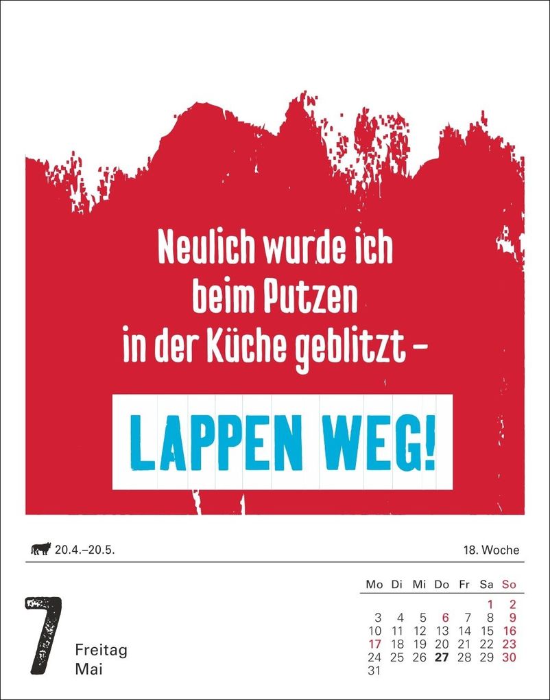 Weitere Ansicht: Lange Rede kurzer Gin Tagesabreißkalender 2027 - Der Sprüche-Kalender | Anders Ulrike