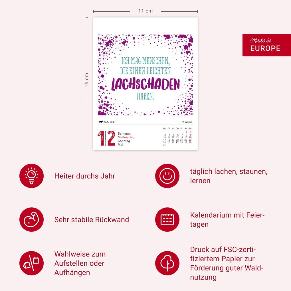 Weitere Ansicht: Lange Rede kurzer Gin Tagesabreißkalender 2027 - Der Sprüche-Kalender | Anders Ulrike