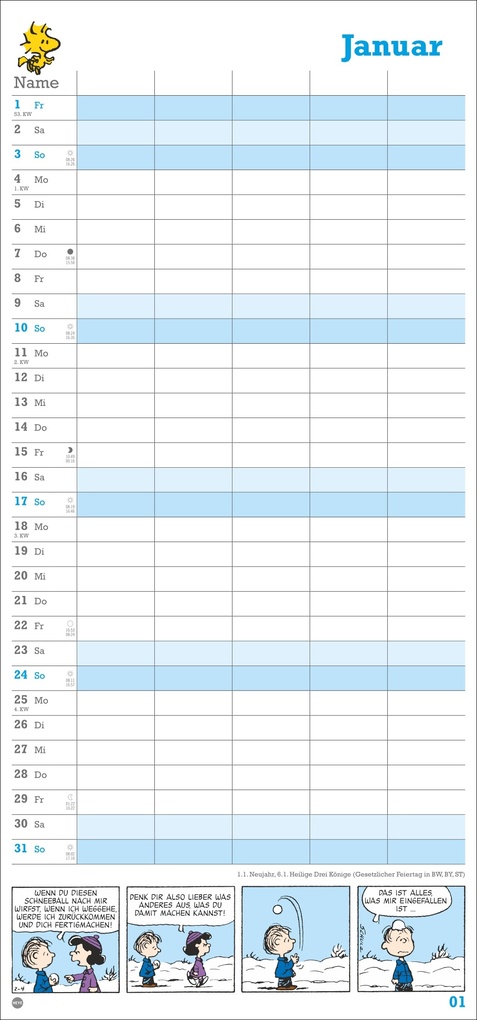 Weitere Ansicht: Peanuts Familienplaner 2027