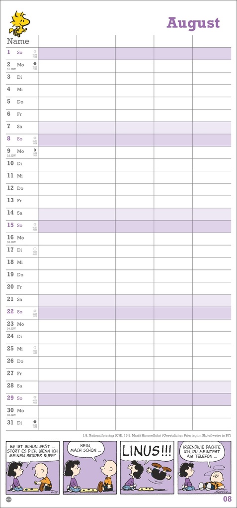 Weitere Ansicht: Peanuts Familienplaner 2027