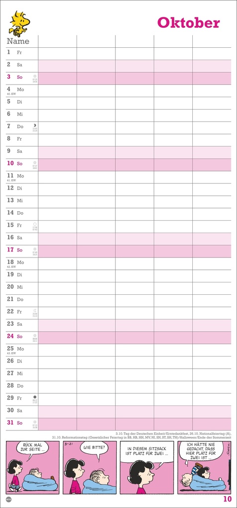 Weitere Ansicht: Peanuts Familienplaner 2027