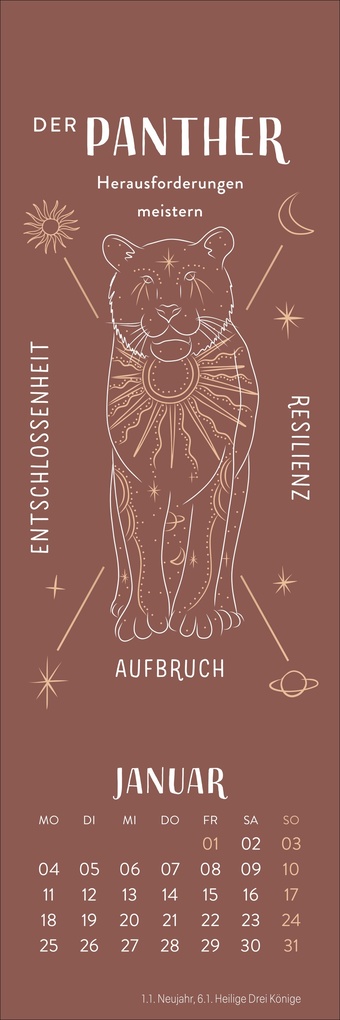 Weitere Ansicht: Krafttiere Lesezeichen & Kalender 2027