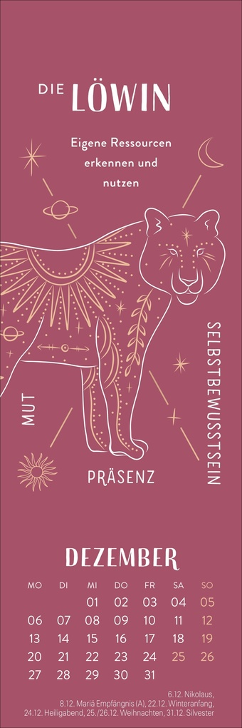 Weitere Ansicht: Krafttiere Lesezeichen & Kalender 2027