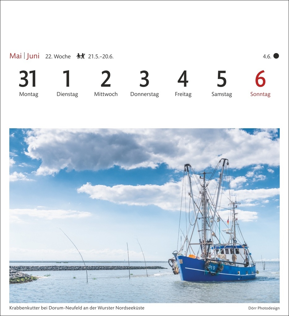 Weitere Ansicht: Nordseeküste Sehnsuchtskalender 2027 - Wochenkalender mit 53 Postkarten