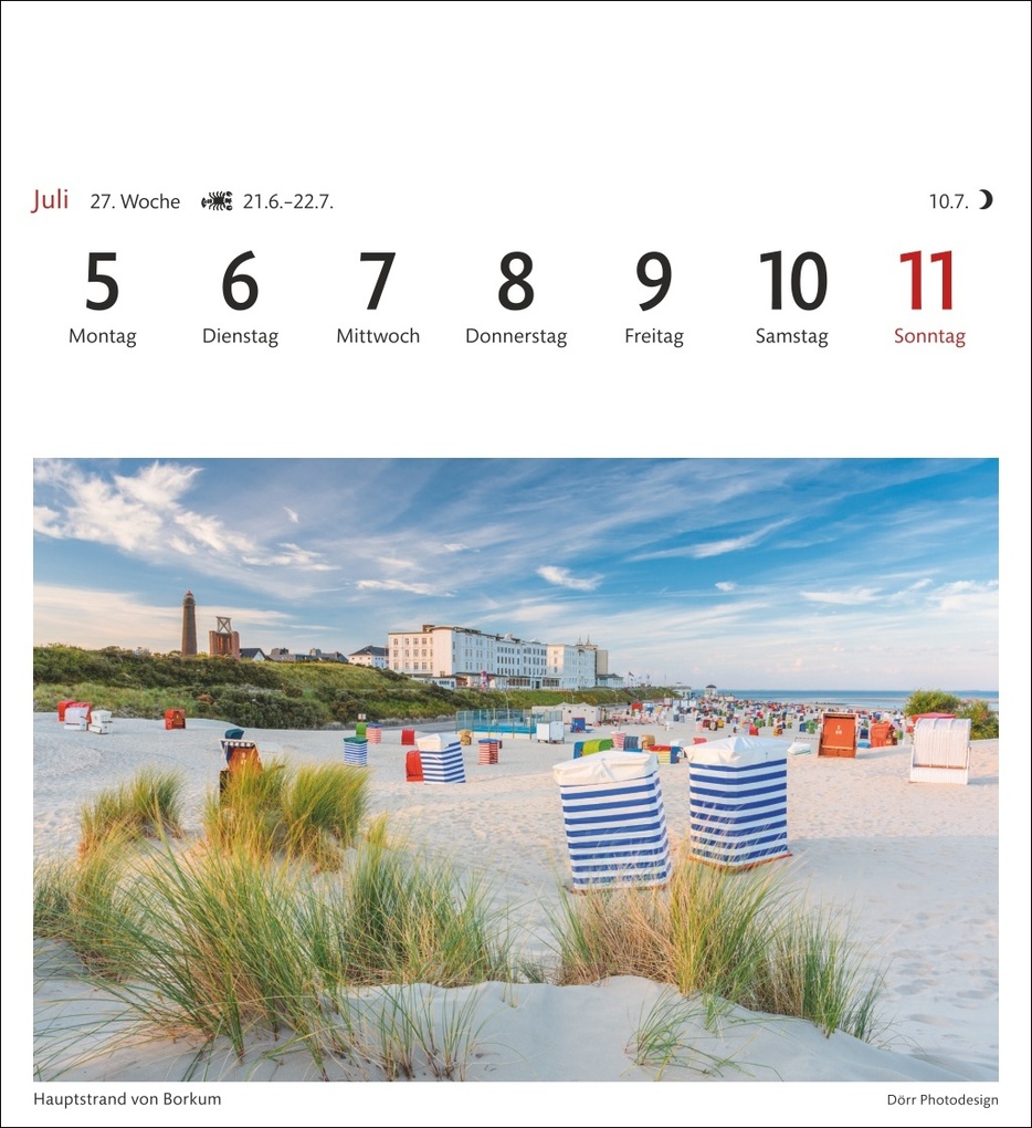 Weitere Ansicht: Nordseeküste Sehnsuchtskalender 2027 - Wochenkalender mit 53 Postkarten