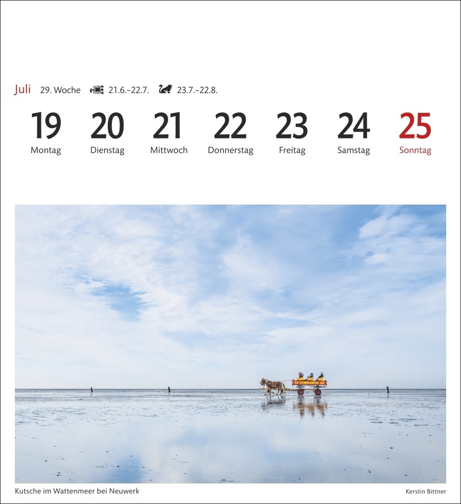 Weitere Ansicht: Nordseeküste Sehnsuchtskalender 2027 - Wochenkalender mit 53 Postkarten