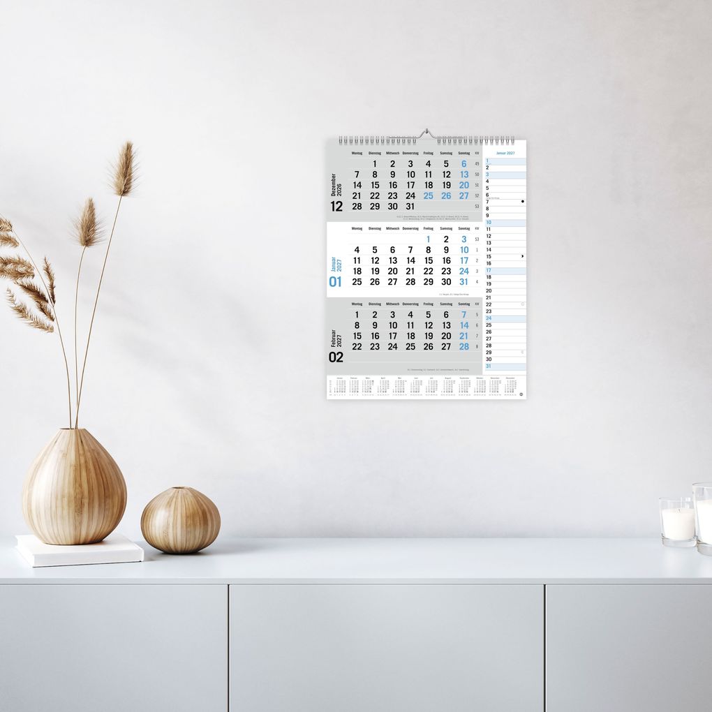 Weitere Ansicht: 3-Monats-Planer, blau 2027