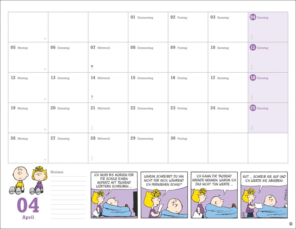 Weitere Ansicht: Peanuts Monatsplaner 2027