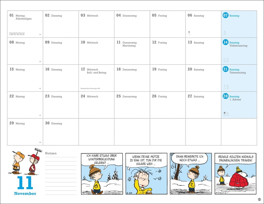 Weitere Ansicht: Peanuts Monatsplaner 2027
