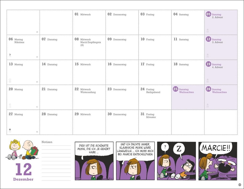 Weitere Ansicht: Peanuts Monatsplaner 2027