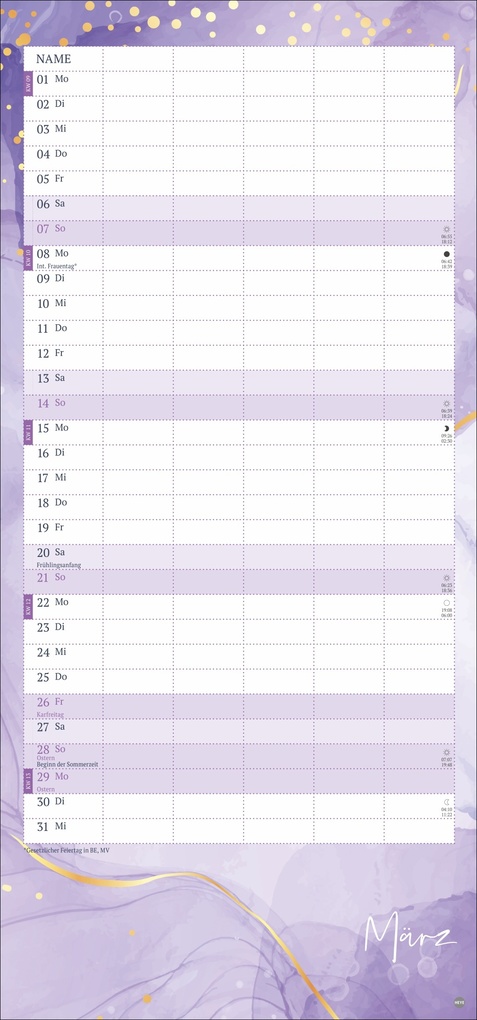 Weitere Ansicht: Watercolor Familienplaner 2027