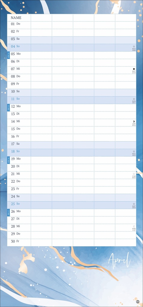 Weitere Ansicht: Watercolor Familienplaner 2027