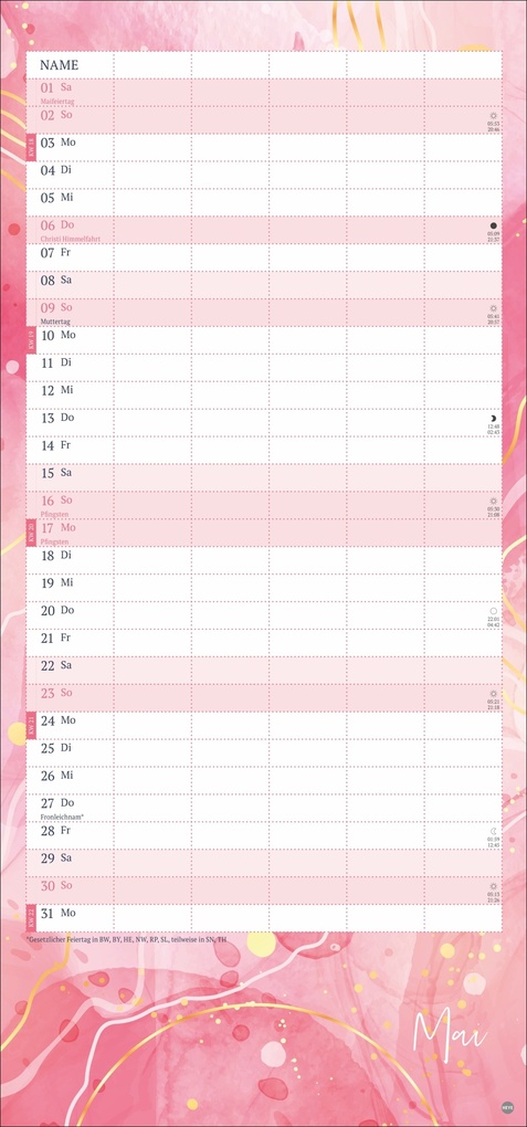 Weitere Ansicht: Watercolor Familienplaner 2027