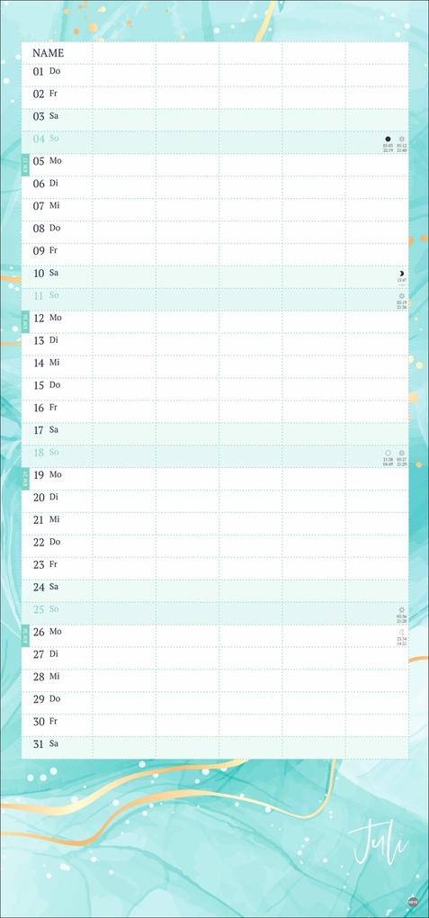 Weitere Ansicht: Watercolor Familienplaner 2027
