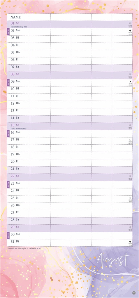 Weitere Ansicht: Watercolor Familienplaner 2027