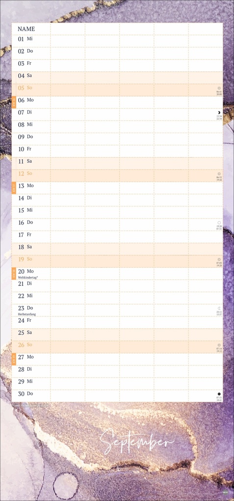 Weitere Ansicht: Watercolor Familienplaner 2027