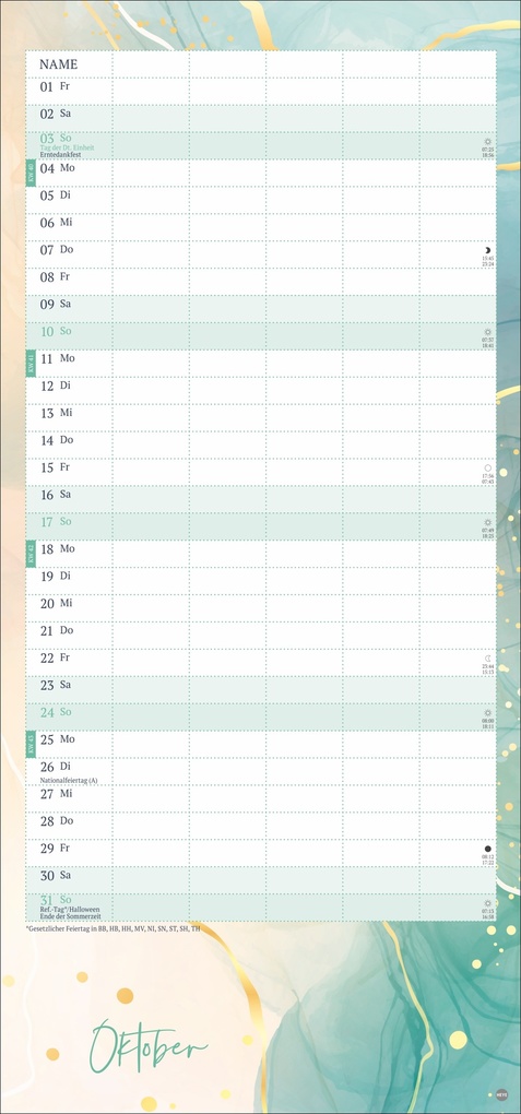 Weitere Ansicht: Watercolor Familienplaner 2027