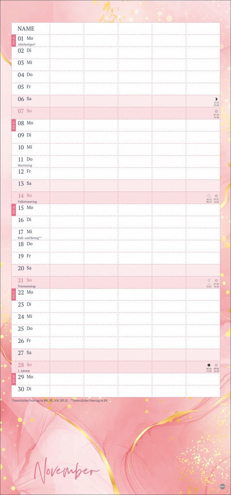 Weitere Ansicht: Watercolor Familienplaner 2027