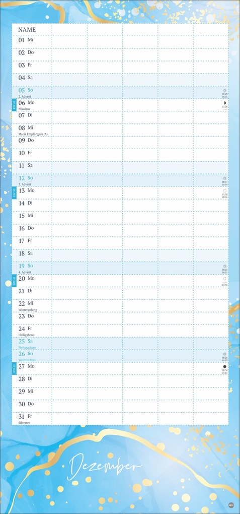 Weitere Ansicht: Watercolor Familienplaner 2027