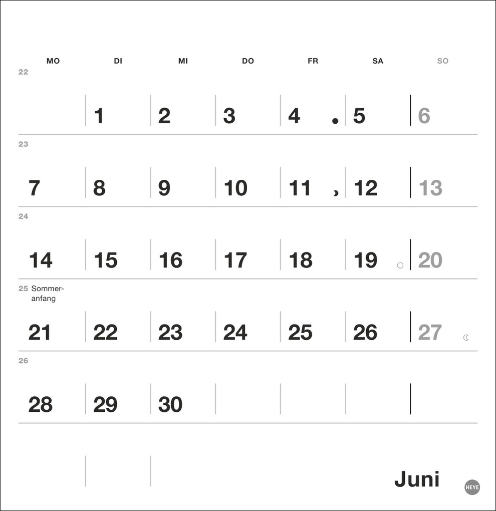 Weitere Ansicht: Black&White Monatsplaner zum Aufstellen 2027