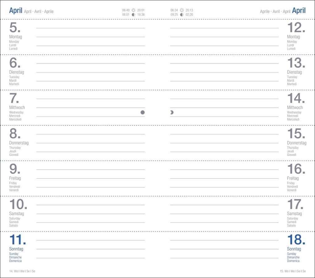 Weitere Ansicht: Wochen-Taschenkalender, schwarz 2027