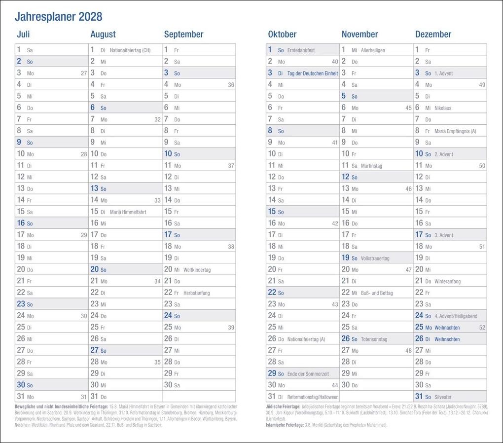 Weitere Ansicht: Wochen-Taschenkalender, schwarz 2027