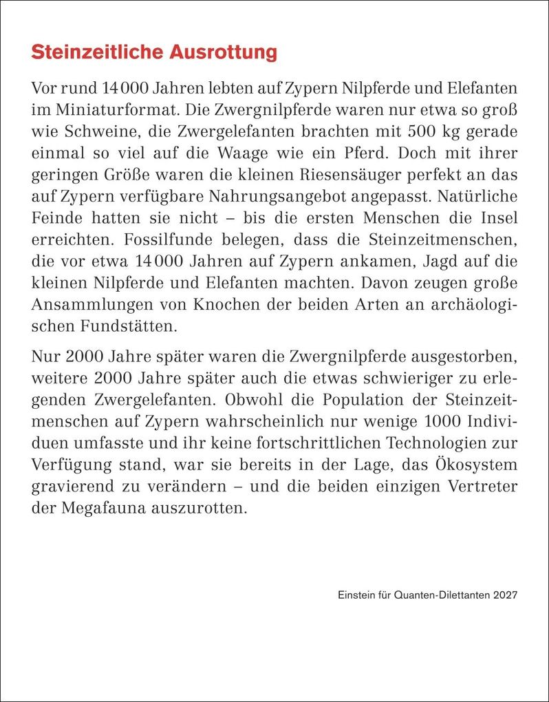 Weitere Ansicht: Einstein für Quanten-Dilettanten Tagesabreißkalender 2027 - Ein vergnüglicher Crashkurs in Sachen Naturwissenschaften | Elena Bernard, Ilja Rückmann, Michael Schweer-de Bailly