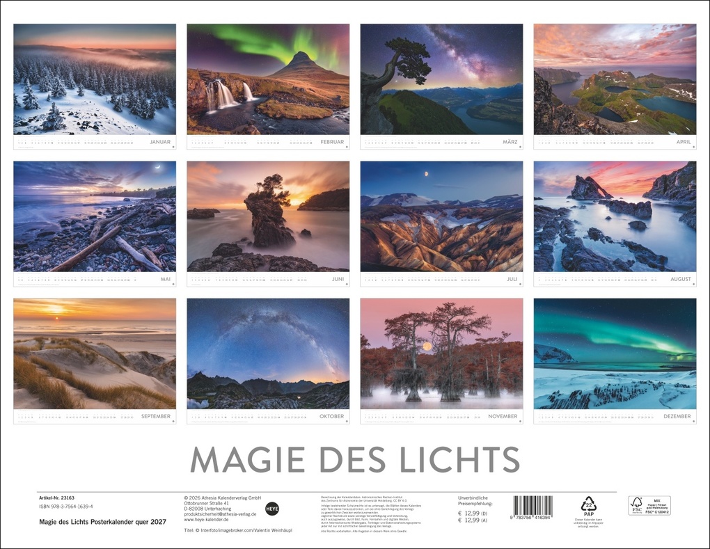 Weitere Ansicht: Magie des Lichts Posterkalender 2027