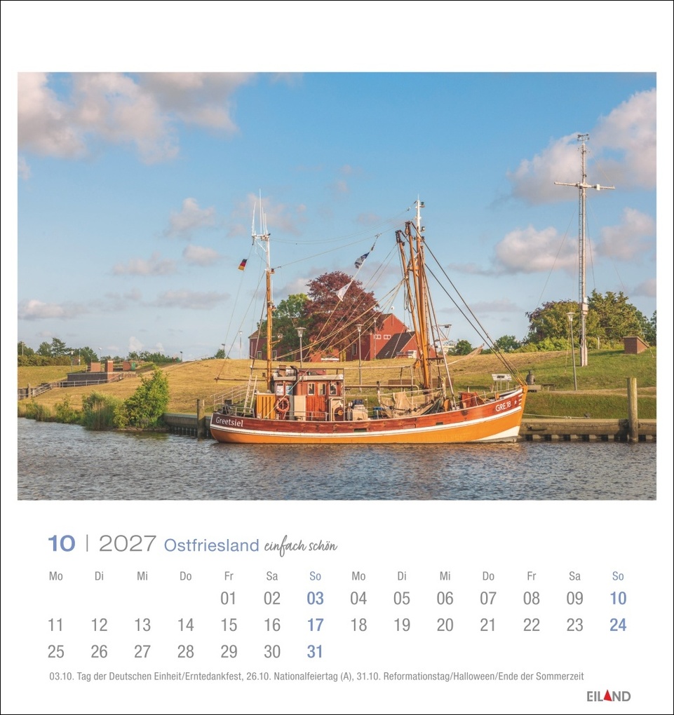 Weitere Ansicht: Ostfriesland Postkartenkalender 2027 - einfach schön