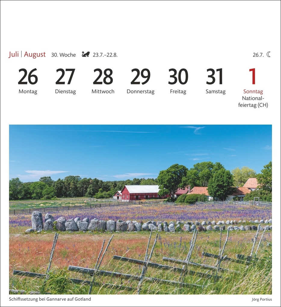 Weitere Ansicht: Schweden Sehnsuchtskalender 2027 - Wochenkalender mit 53 Postkarten