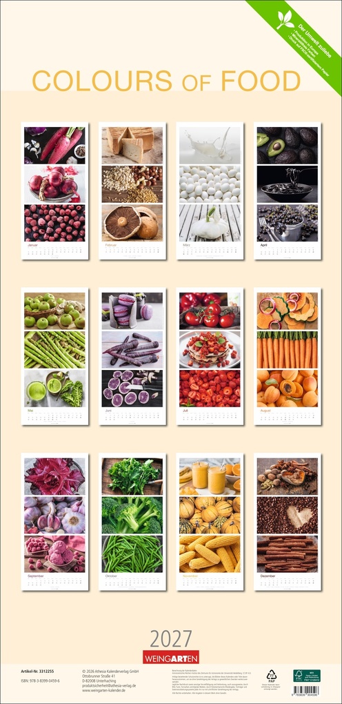 Weitere Ansicht: Colours of Food Kalender 2027
