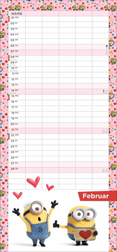 Weitere Ansicht: Minions Familienplaner 2027