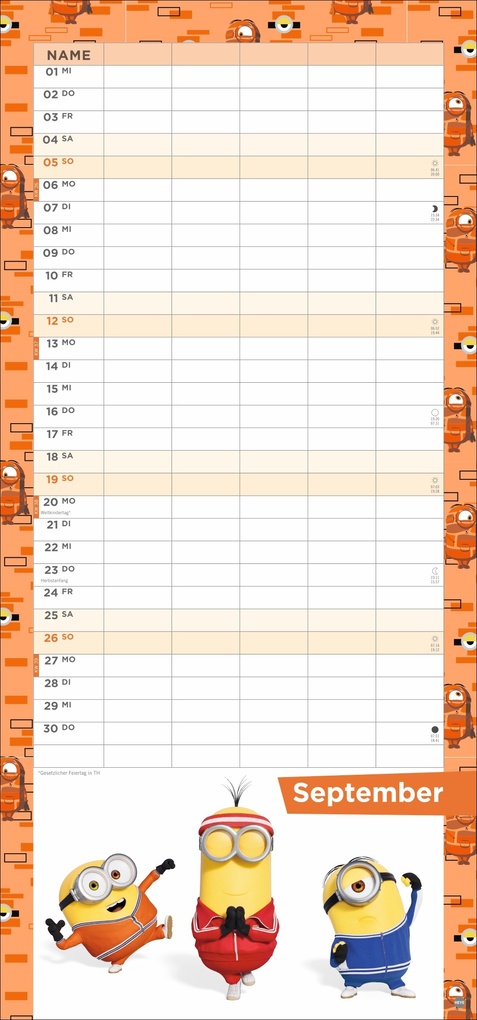 Weitere Ansicht: Minions Familienplaner 2027