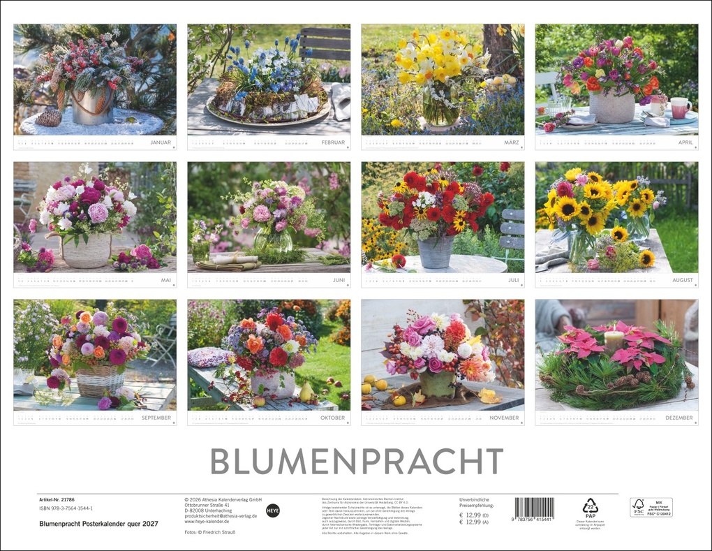 Weitere Ansicht: Blumenpracht Posterkalender 2027